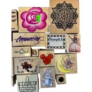 Rubber Stamps Craft 20 pcs Misc Styles and Brands
